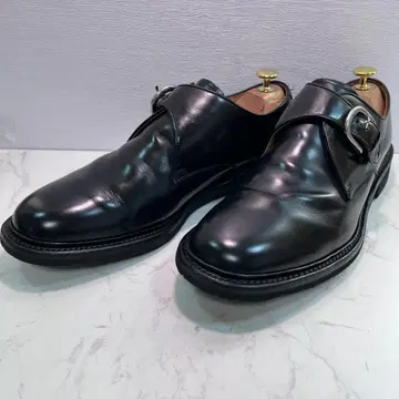 새상품급 REGAL 몽크 스트랩 가죽 신발 블랙 27cm GEOX 일본제