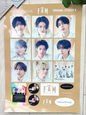 FAM 초회 한정판 B 오리지널 스티커 시트 timelesz 타임리스