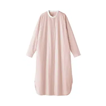 MUJI 브로드 스탠드 카라 긴팔 원피스