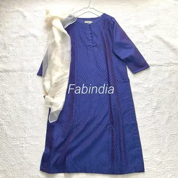 F7 Fabindia 미사용 새상품 코튼 실크 쿠르타 스톨 2개 세트
