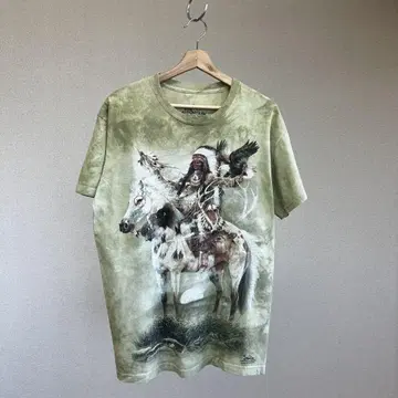 USED USA 구제 의류 더 마운틴 타이다이 반팔 티셔츠 빈티지