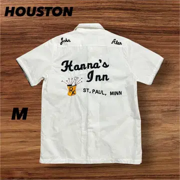 HOUSTON 휴스턴 볼링 셔츠 오픈 카라 셔츠 화이트 M