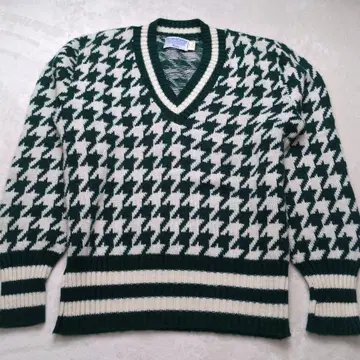 sears 스웨터 울 그린 60s 70s 구제 의류 새상품급