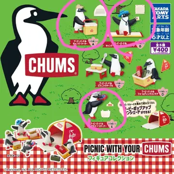 CHUMS 피규어 컬렉션 피크닉 가챠 A B E