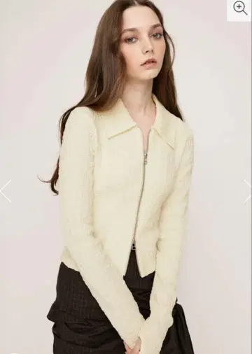 SLY FRONT ZIP JQ 상의 화이트