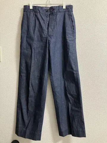 45R 블루 데님 와이드 팬츠