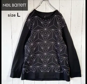 초레어 닐바렛 Neil Barrett 기하학 패턴 맨투맨 새상품급 L