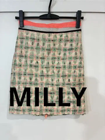 MILLY 체크 무늬 미니 스커트