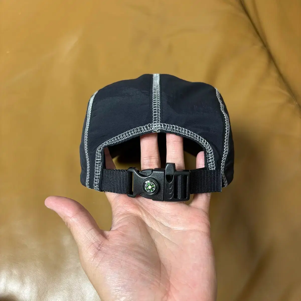 Supreme 슈프림 23ss 리플렉티브 스티치 블랙 캠프캡 모자