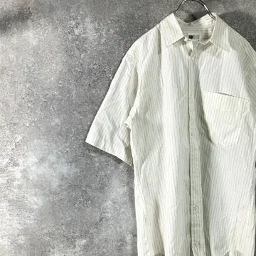 MIYAKE DESIGN STUDIO 캐주얼 셔츠 화이트 스트라이프