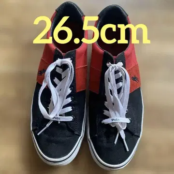 폴로 블랙/레드 스니커즈 26.5cm