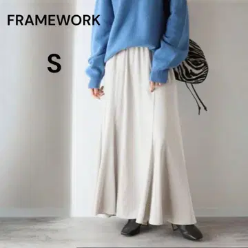 프레임워크 리오셀 플레어 롱 스커트 허리 밴딩 트로미 S