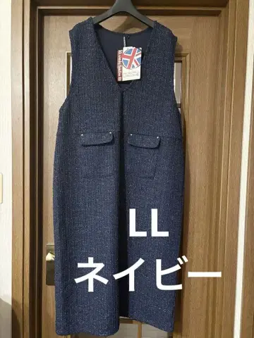 미사용 새상품 시마무라 HK WORKS LONDON 원피스 LL 네이비