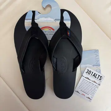 새상품 RAINBOW SANDALS 레인보우 샌들 블랙 25cm 301