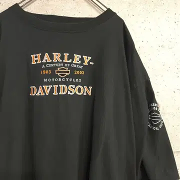 HARLEY-DAVIDSON/USED 티셔츠/자수/로고/빅 사이즈