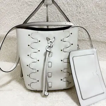 새상품급 훌라 비토리아 핸드백 숄더백 2way 가죽 화이트