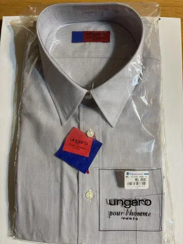 미사용 ungaro 긴팔 와이셔츠 스트라이프 패턴