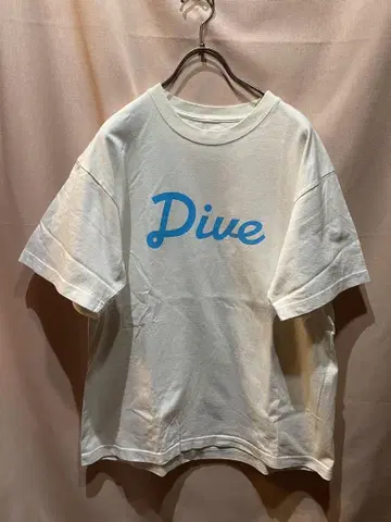 Dive 로고 오버 사이즈 티셔츠 빔즈 화이트 다이브