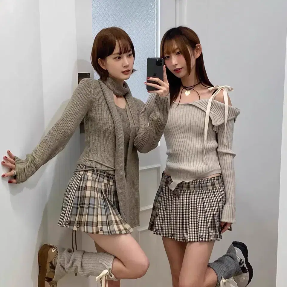 GLOWNY | 글로니 Glowny - Russell Plaid Mini Skirt S #글로니
