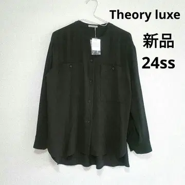 새상품 24SS 띠어리 럭스 PUMI FLOW 밴드 카라 블라우스