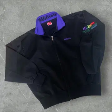 윌슨 L~LL 빈티지 저리 블랙 자수 블랙 자켓