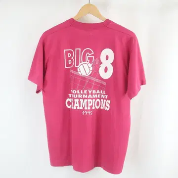 90s USA제 BIG 8 배구 프린트 오버 사이즈 티셔츠