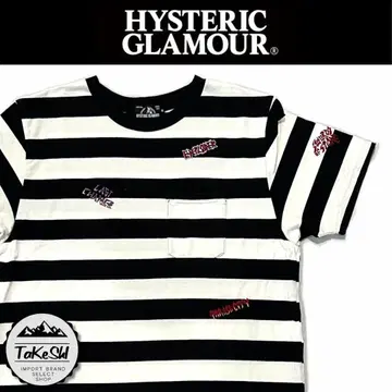 HYSTERIC GLAMOUR HYS 히스글라 보더 포켓 티셔츠 M