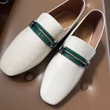 Gemma linn 화이트 로퍼 그린 스트랩 size38