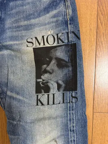 SMOKIN KILLS 그래픽 데님 및 올리브 그린 팬츠 세트