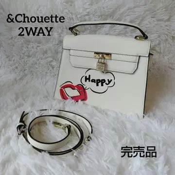 새상품급 &Chouette 2WAY 핸드백 숄더 벨트 화이트 완판