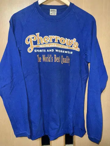 Pherrow's 파랑 래글런 슬리브 롱 T