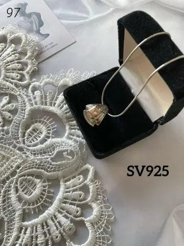실버 925 CZ 샴페인 컬러 펜던트 탑
