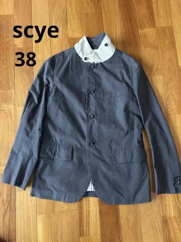 새상품 Scye 고밀도 포플린 와셔 블레이저 사이 38