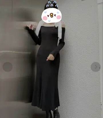 숄더 리본 니트 원피스 머큐리 듀오