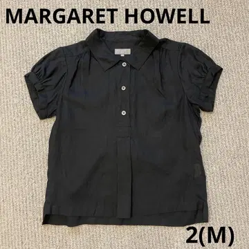 MARGARET HOWELL 블라우스 린넨 100% 반팔 퍼프 슬리브 M