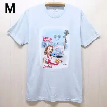 인 앤 아웃 버거 SOCAL 반팔 티셔츠 M 블루