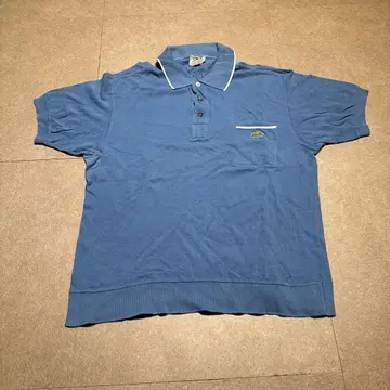 Lacoste 피케 셔츠 반팔 스카이블루 원 포인트 프랑스제