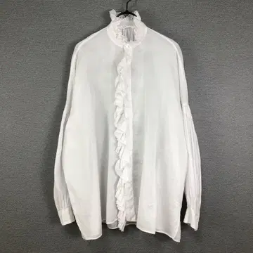 TOUJOURS SILK COTTON RUFFLE SHIRT 1 화이트