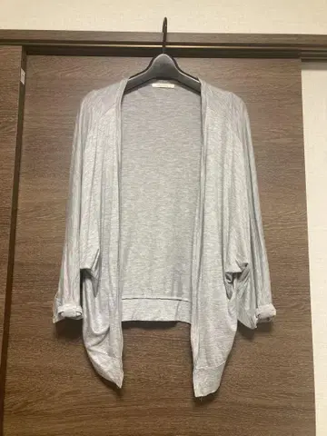 로즈 티아라 가디건 상의 그레이 프리 사이즈