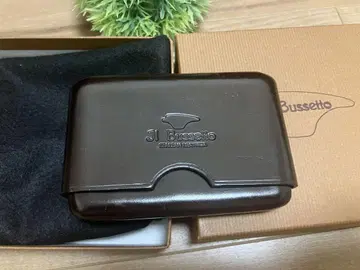 Il Bussetto 일 부세토 슬라이드 명함 지갑 다크 브라운