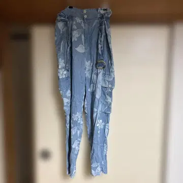 데시구알 XL 꽃무늬 데님 사루엘 팬츠