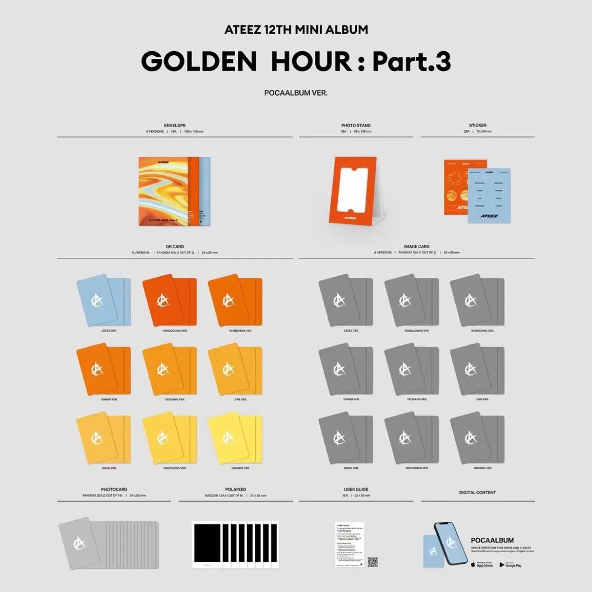 ATEEZ | 에이티즈 Ateez Golden Hour Part.3 poca album sealed