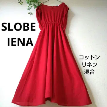 IENA 린넨 코튼 폴리에스테르 혼합 맥시 길이 원피스 우승 원피스