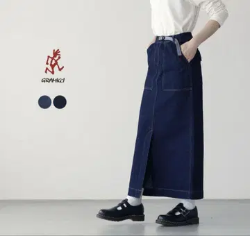 그라미치 데님 롱 스커트 M