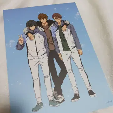 Free! 우키야, 나츠야, 아사히 양면 대형 엽서