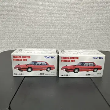 TOMYTEC LV-NO2 빨간색 미니카 2개 세트