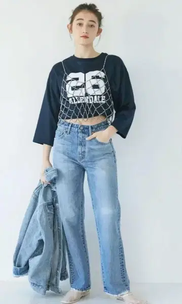 빈티지 슬림 스트레이트 데님