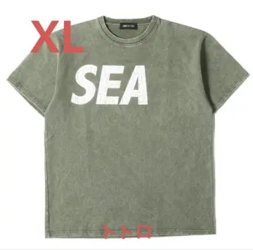 바람과 바다 바다 균열-P-염색 봄/여름 티셔츠 XL