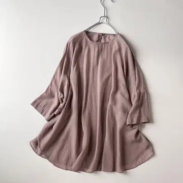 Yuni 풀오버 블라우스 튜닉 프리 와이드 돌먼 베이지