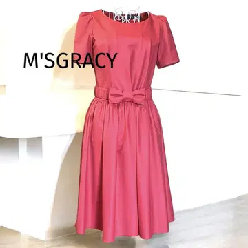 M'SGRACY 엠즈 그레이시 리폰 원피스 A 라인 36 레드